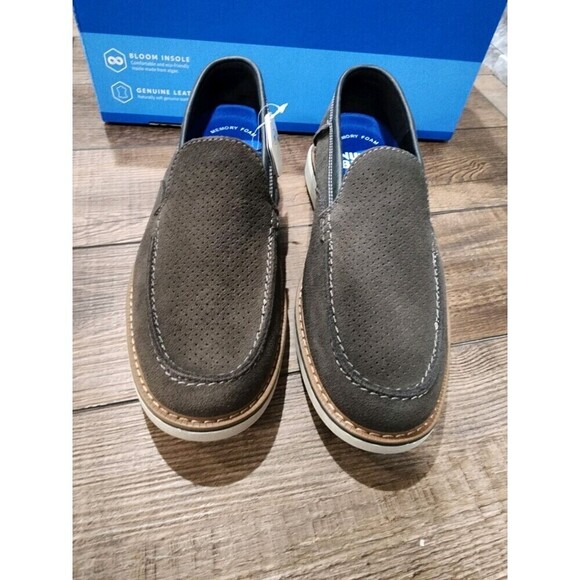 Nunn Bush Otto EZ Moc Toe Slip On Loafer Dress Shoe, Gunmetal Gray, 8M Leather main image 4